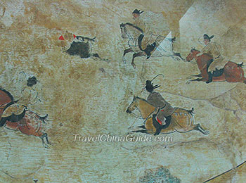 The Mural of Playing Polo