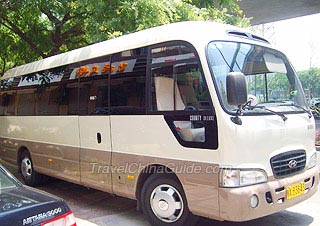 A Toyota Coaster 22-seat Tourist Bus