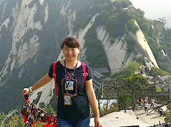 Celine on Mt. Huashan