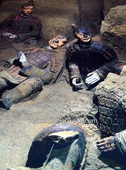 Excavation of Terracotta Kneeling Archers