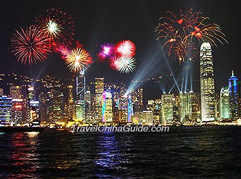 Fireworks Show in Hong Kong