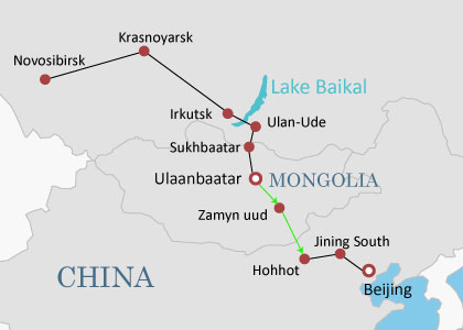 Ulaanbaatar-Hohhot Train Route