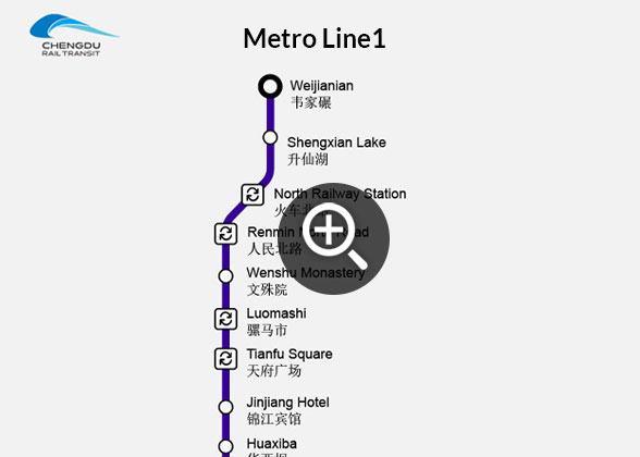 Chengdu Metro Line 1 Map