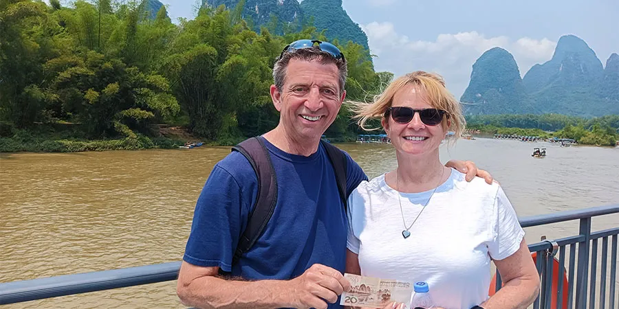 Yellow Li River after Heavy Rian