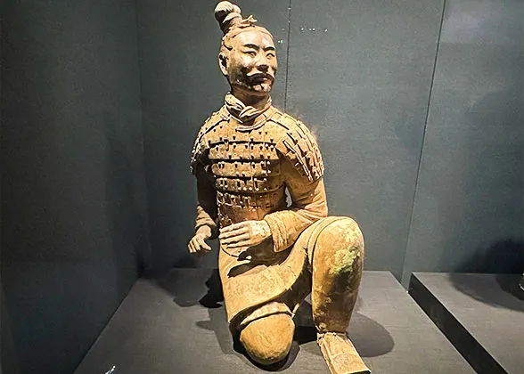 Kneeling Archer Figurine at Shaanxi History Museum