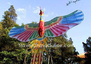 Typical kite in the shape of a bird