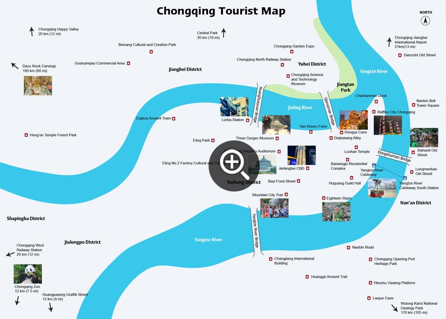 Chongqing Tourist Map