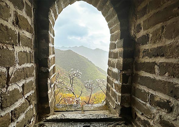 Spring scenery of the Mutianyu Great Wall
