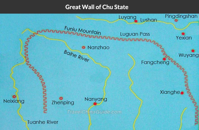 Chu State Great Wall Map