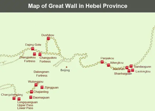 Hebei Great Wall Map