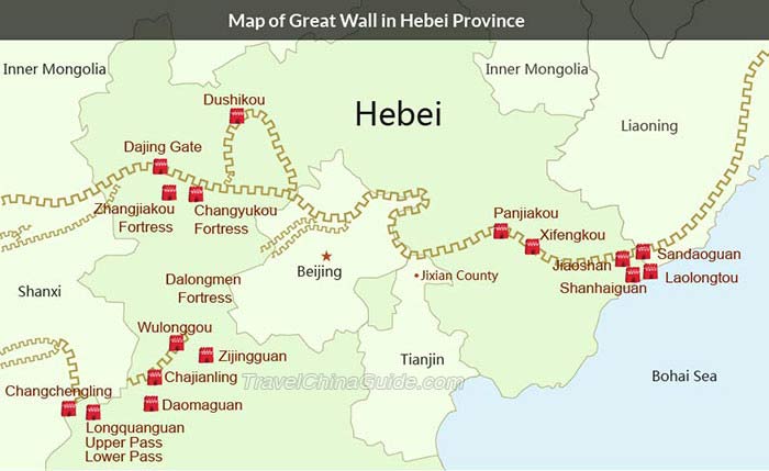 Hebei Great Wall Map
