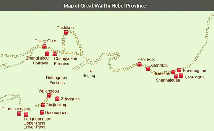 Hebei Great Wall Map