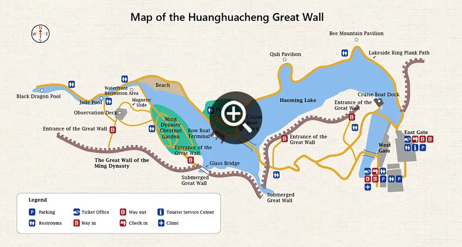 Mapa do Grande Muralha de Huanghuacheng