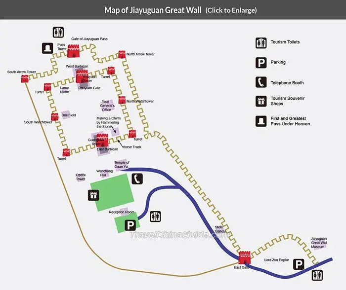 Laolongtou Great Wall Map