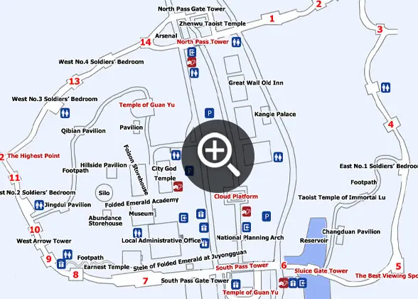 Map of Juyongguan Great Wall