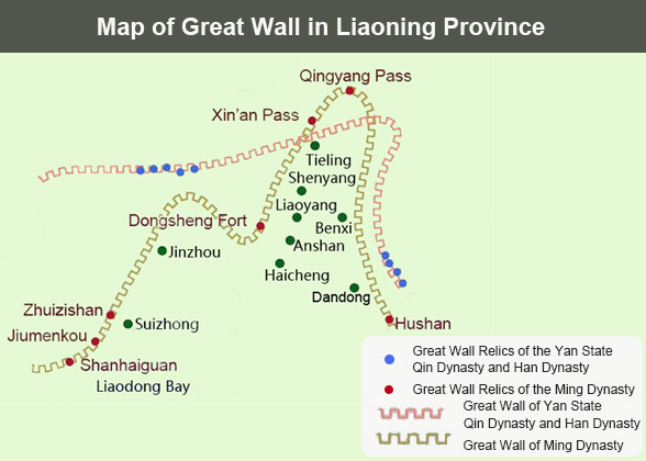 Liaoning Great Wall Map