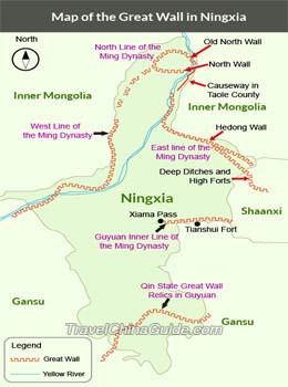 Ningxia Great Wall Map
