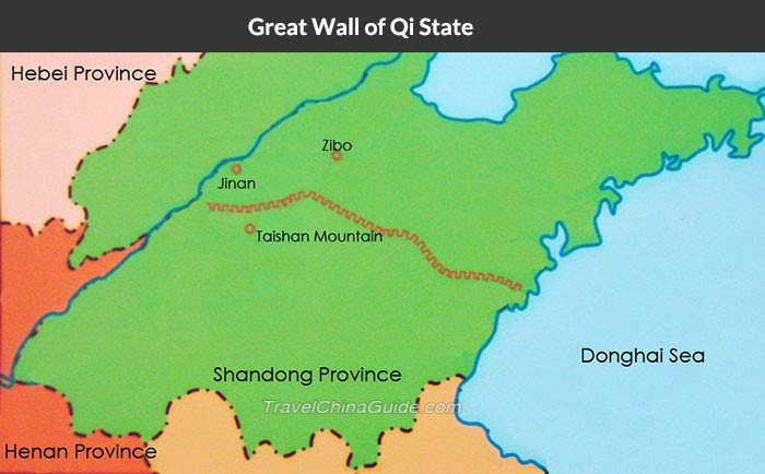 Qi State Great Wall Map