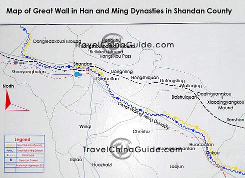 Shandan Great Wall Map