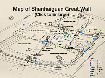 Map of Shanhaiguan Great Wall