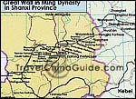 Map of Great Wall in Shanxi