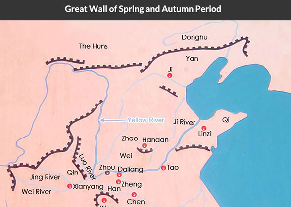 Great Wall Map of Spring and Autumn Period