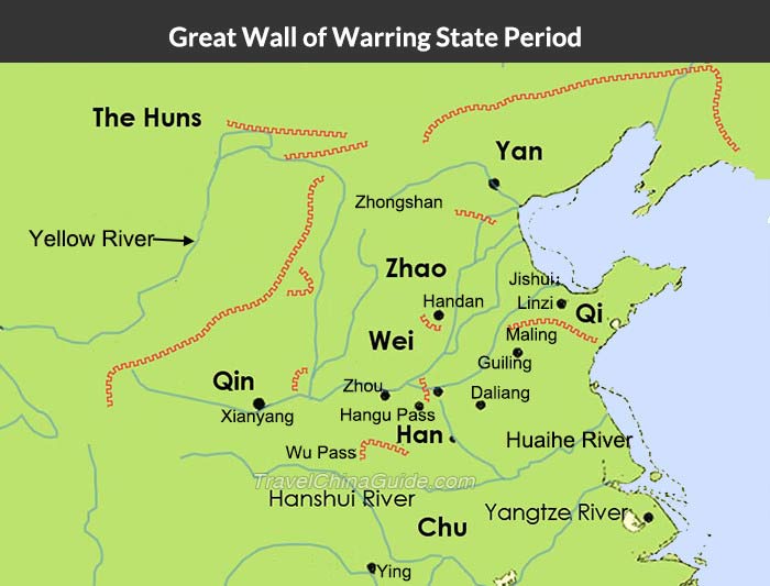 Great Wall Map of Warring States Period 