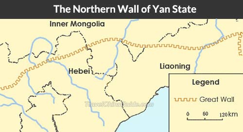 Yan State Northern Great wall Map
