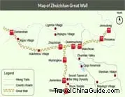 Map of Zhuizishan Great Wall