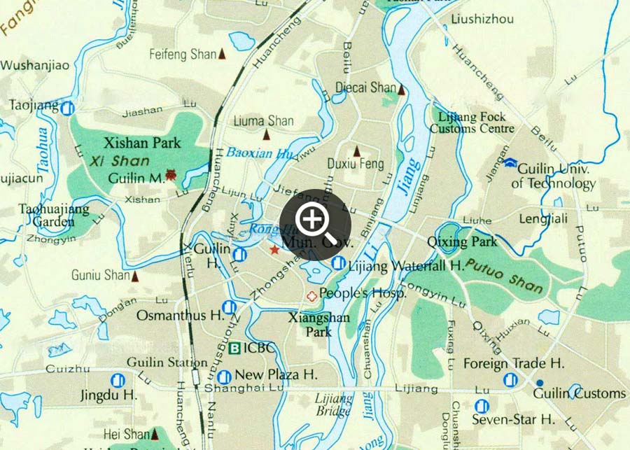 Guilin Downtown Map