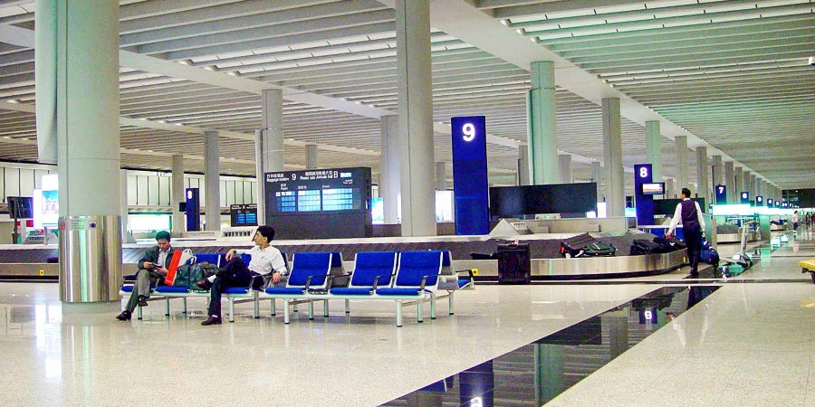 Luggage Claim at Hong Kong Airport Luggage Claim at Hong Kong Airport