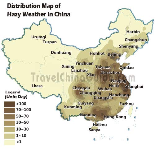 China Air Pollution Map