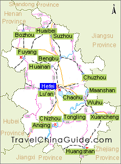 Huainan Map