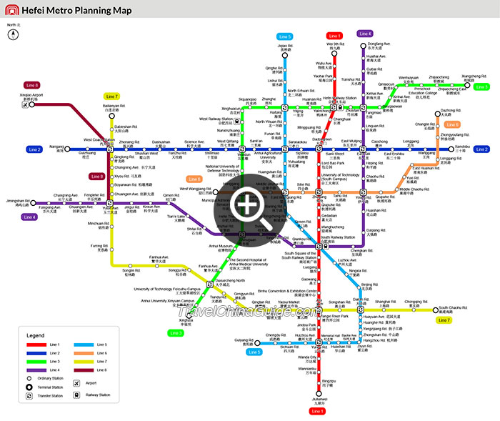 Hefei Metro Planning Map