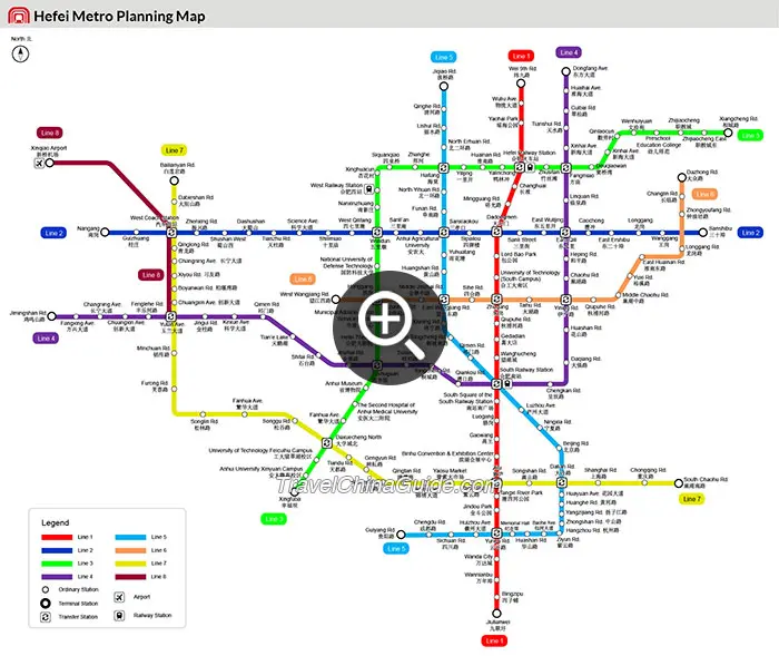 Hefei Metro Planning Map