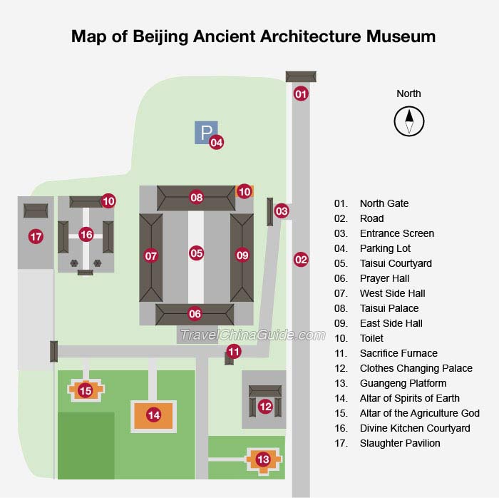 Map of Beijing Ancient Architecture Museum