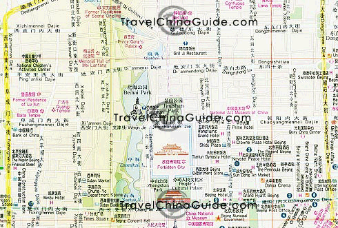 Downtown map of Beijing