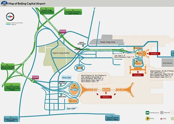 Map of Beijing Capital Airport