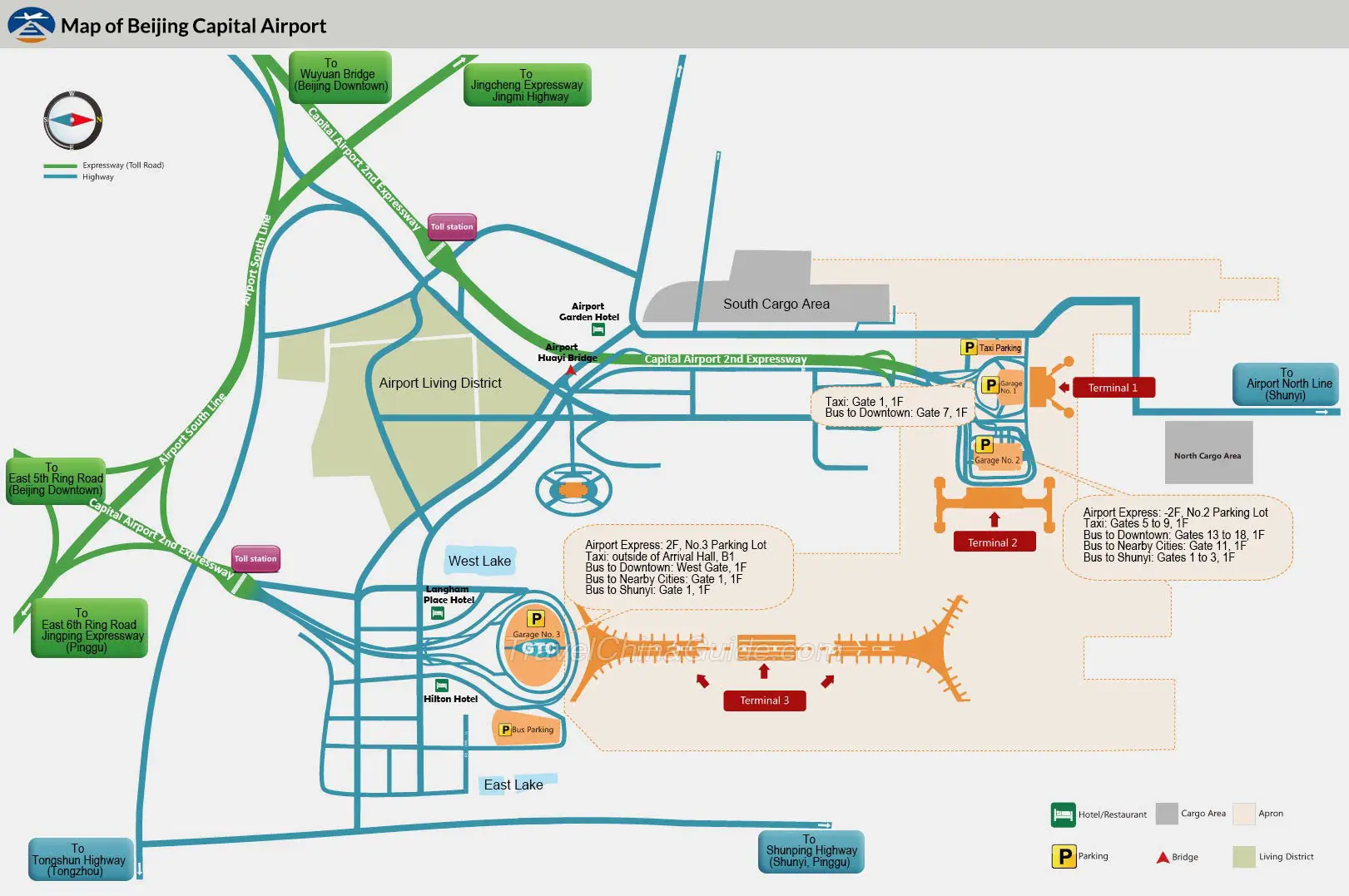 Beijing Capital Airport Maps: Terminal 1, 2, 3, Arrival & Departures