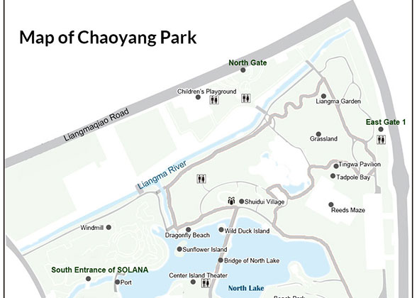 Map of Chaoyang Park