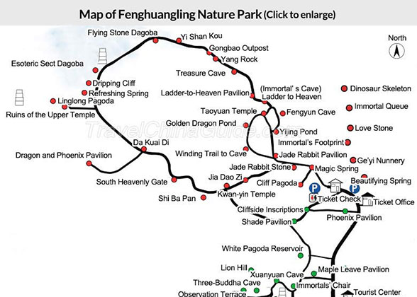 Map of Fenghuangling Nature Park
