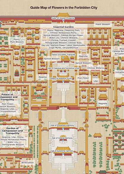 Guide Map of Flowers in the Forbidden City