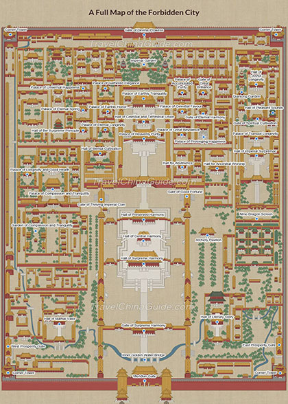 A Full Map of Forbidden City