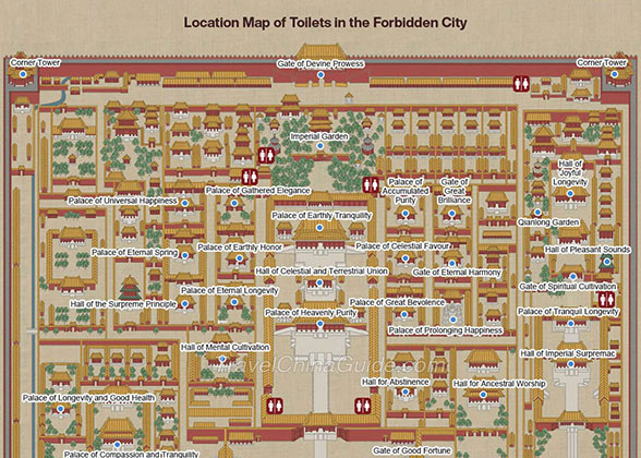 Map of Toilets in Forbidden City