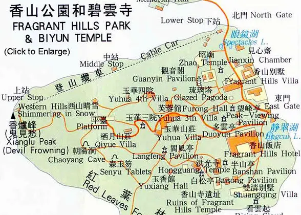 Map of Fragrant Hills Park