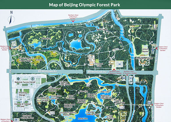 Map of Beijing Olympic Forest Park