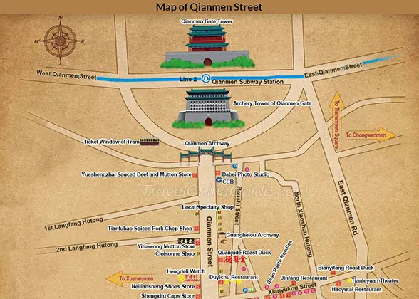 Map of Qianmen Street 