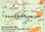 Zhoukoudian Peking Man Site Map