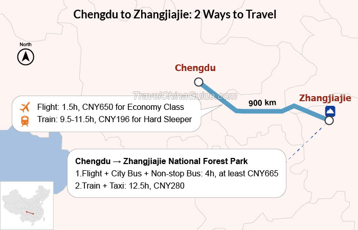 chengdu to zhangjiajie