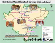 Chongqing Dazu Rock Carvings Map
